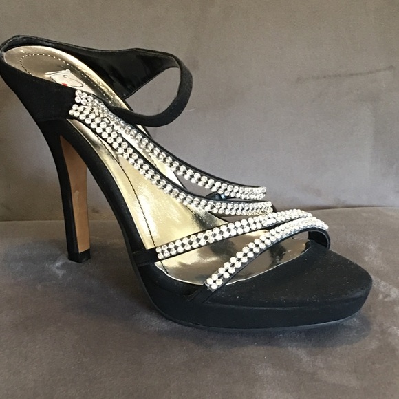 Lasonia High Heels Black w/Rhinestone - Picture 9 of 14